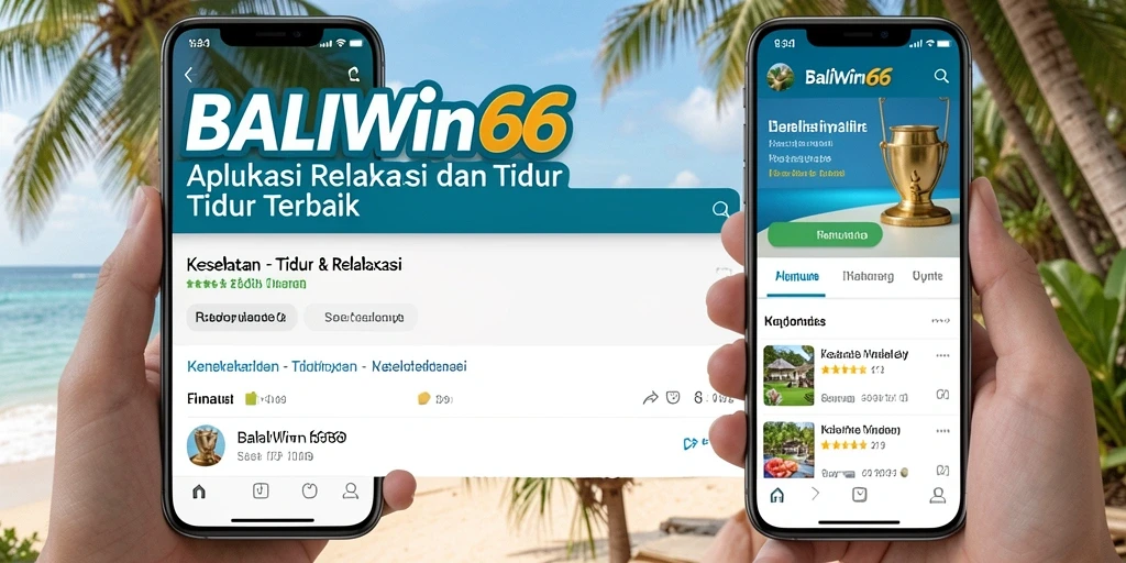 Tampilan antarmuka BALIWIN66 dengan fitur Tidur & Relaksasi yang intuitif.