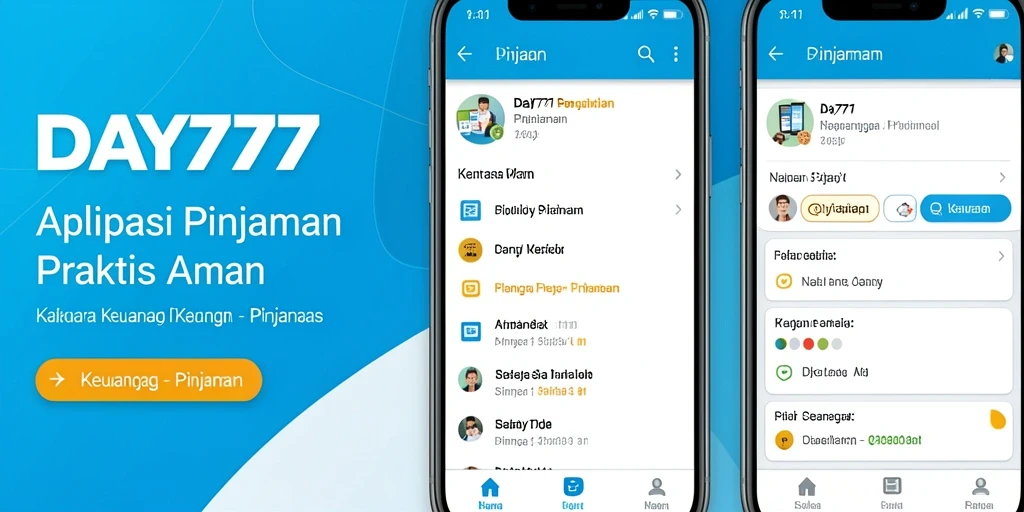 Tampilan antarmuka pengguna aplikasi Pinjaman DAY777 yang sederhana dan intuitif.