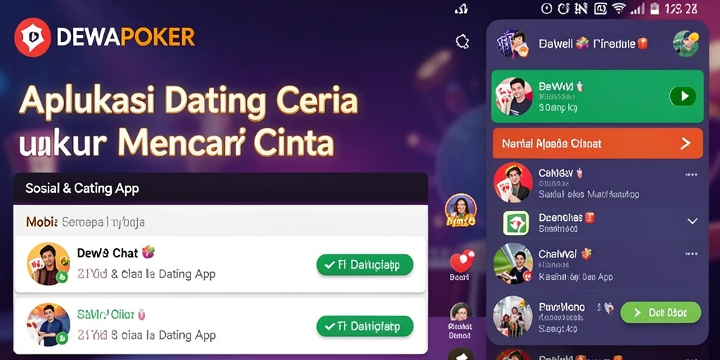 Tampilan antarmuka pengguna DEWAPOKER yang modern dan interaktif.