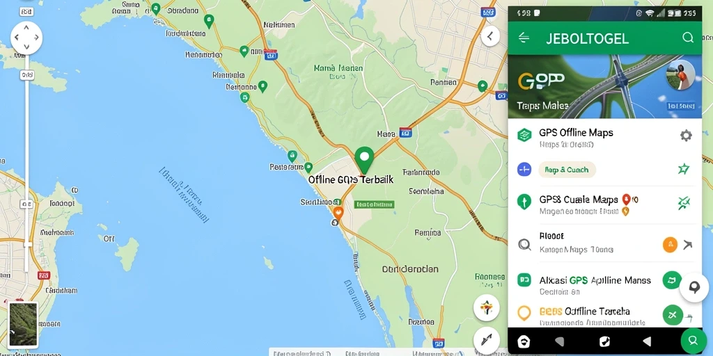 Tampilan antarmuka JEBOLTOGEL untuk GPS Offline Maps.