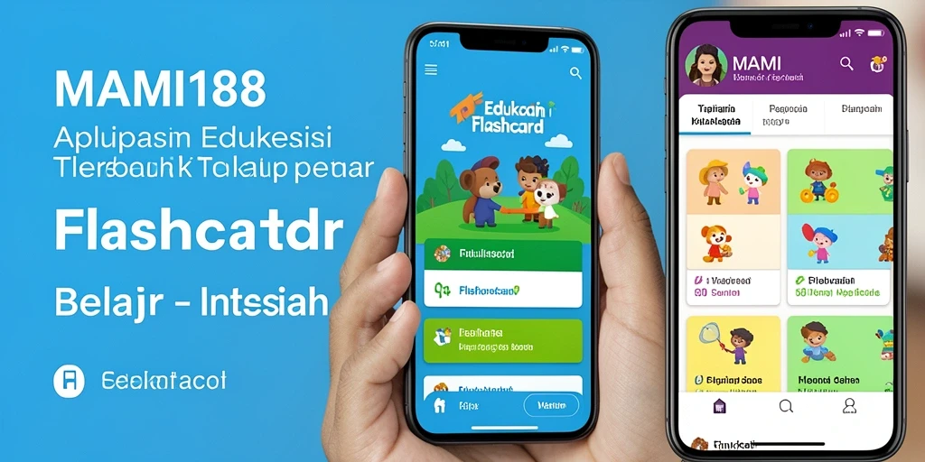 Screenshot utama MAMI188 menampilkan antarmuka Flashcard yang interaktif.