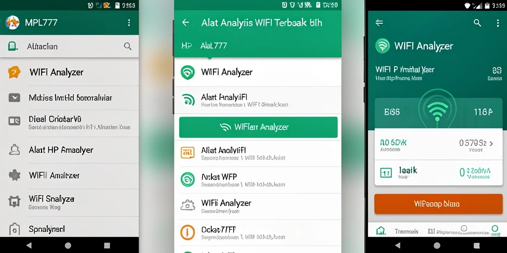 Antarmuka MPL777 menampilkan data analisis WiFi dengan jelas dan informatif.