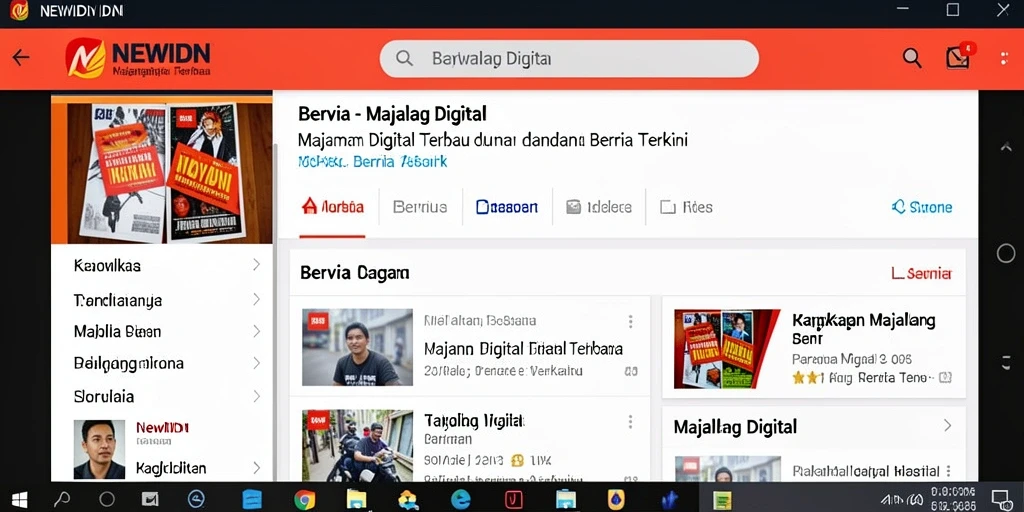 Antarmuka NEWIDN yang modern dan informatif.