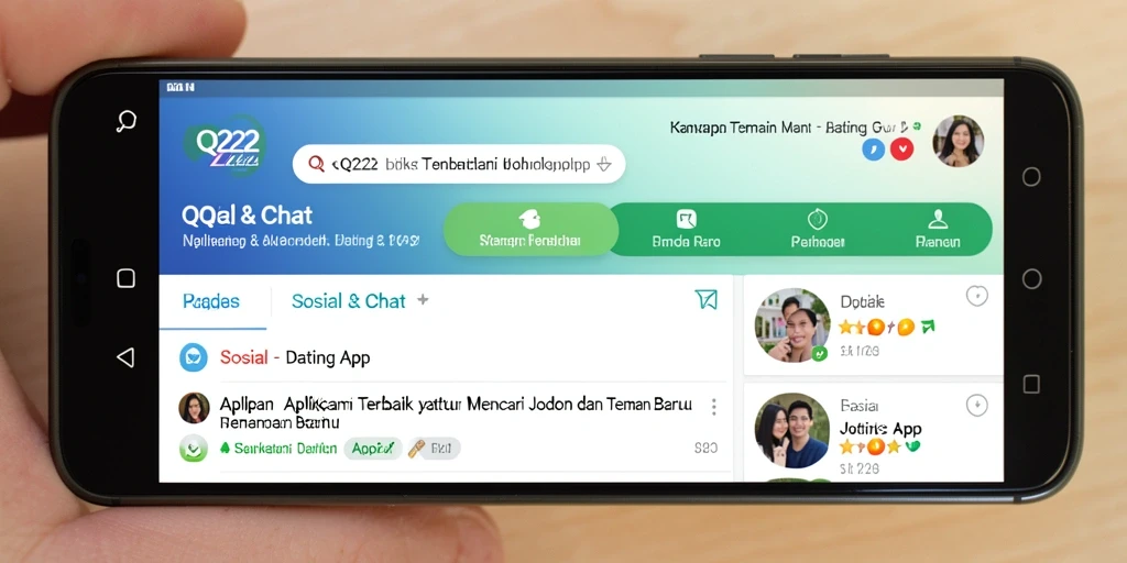 Tampilan antarmuka QQ222 yang menarik dan mudah digunakan.